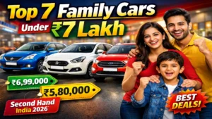 Read more about the article Top 7 Family Cars under ₹7 lakh in India (Second Hand)