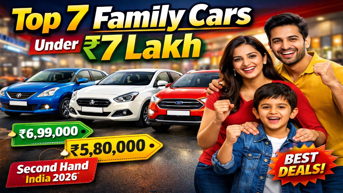 Top 7 Family Cars under ₹7 lakh in India (Second Hand)